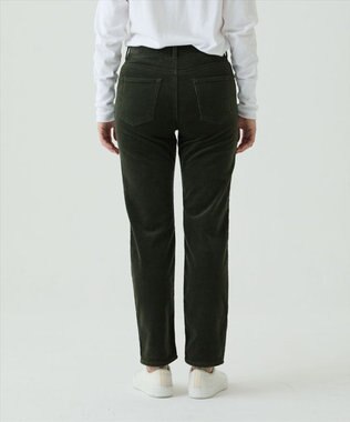 caqu レギュラーストレート 裏起毛コーデュロイパンツ olive