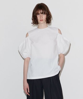 NAVE 【Nave　撥水機能・UVカット・透湿・接触冷感】ナイロンワッシャー ブラウス ホワイト系