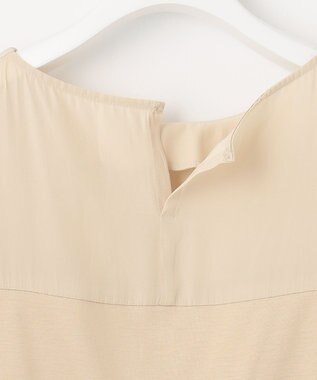 自由区 【セットアップ可/洗える】ブライトサテンライト ジャージーコンビ カットソー ベージュ系