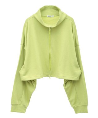 CRAFT STANDARD BOUTIQUE 【WEB限定】裏毛ダブルジップショートスウェット/24AW Lime Green