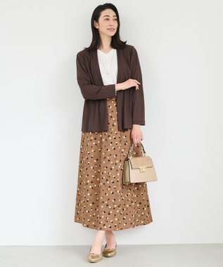 自由区 【好評につき新色追加・接触冷感・UVカット・洗える・XSサイズあり】ハンディカーディガン ミドル丈 （新色）ダークブラウン系