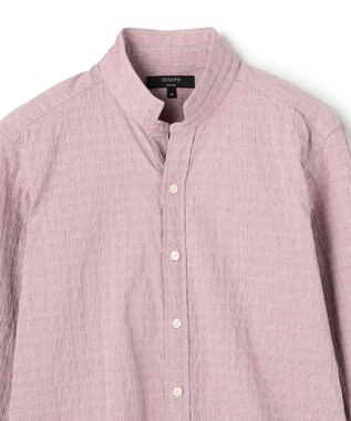 JOSEPH HOMME 新柄【オリジナル素材】ラティスジャガードストレッチ　ウィングカラーシャツ ピンク系