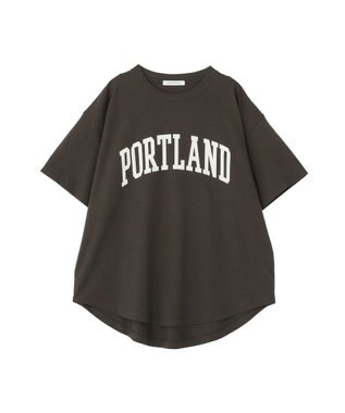 AMERICAN HOLIC PORTLAND裾ラウンドTシャツ Charcoal Gray