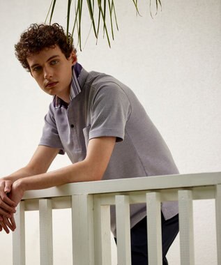 JOSEPH ABBOUD 【カラー豊富】人気！オーガニックコットン使用 ダディポロシャツ ライラック系