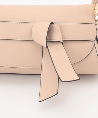 LA BAGAGERIE 【maison vert】 【軽量2WAY】ワイドリボンフラップバッグ ベージュ