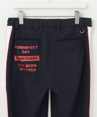 PW CIRCULUS 【MEN】【洗える/帯電防止/ストレッチ】ロゴ サイドライン パンツ ネイビー系