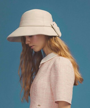TOCCA 【サイズ調整可】RIBBON KNOT WOOLY BUCKETHAT バケットハット アイボリー系