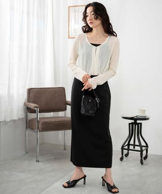 WEGO 【紫外線対策】シアーカーディガン ホワイトアイボリー