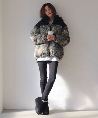 WEGO 【25年秋冬新作/ユニセックス着用ITEM/SMLサイズ展開】2WAYパファーブルゾン 柄1