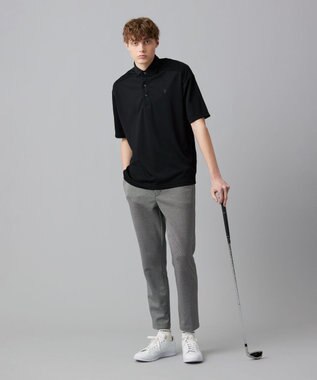 23区GOLF 【23Fondation/MEN】【UVケア】ハイブリッド ポロシャツ ブラック系
