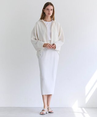 BEIGE， BROOM / スウェット風コンパクトライトパーカー Ecru