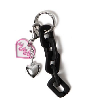 WEGO ハートチェーンキーホルダー ブラック