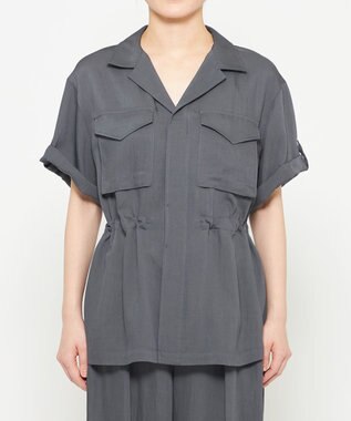 uncrave ドレープツイル ミリタリー ジャケット ブルーグレー