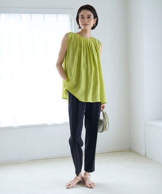 UNFILO サマーセットアップ テーパードパンツ ブラック