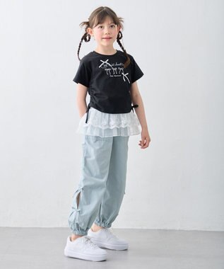 ANY KIDS 【洗濯機可能/吸汗速乾】ドライタッチ カーゴパンツ サックスブルー