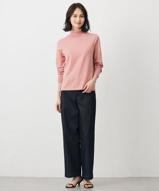 J.PRESS LADIES L 【WEB限定カラーあり】ハイパワーデニムツイル ワイドパンツ ブラック系