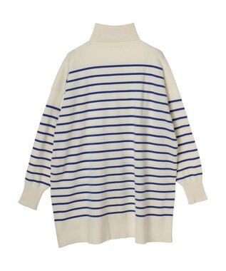 Green Parks もちやわ　タートルニットチュニック Border