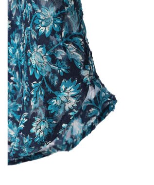 Green Parks 柄開襟シャツ Blue