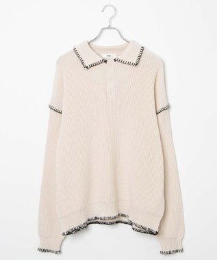 WEGO ハンドステッチポロプルオーバー ホワイト