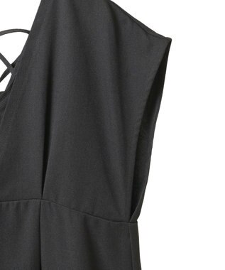 Green Parks フレンチスリーブレースアップジャンスカ Black