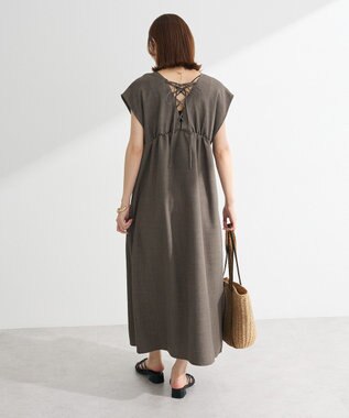 Green Parks フレンチスリーブレースアップジャンスカ Mocha