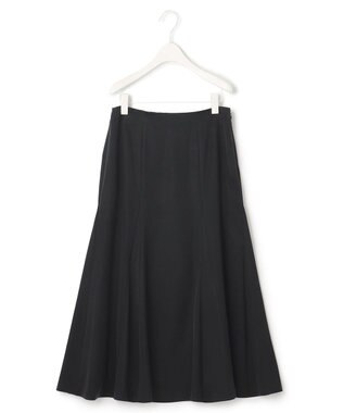 ICB 【洗える】 ルゼブフィブリルサテン スカート チャコール系