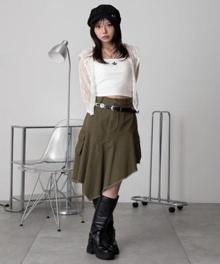 WEGO グラフィックカップインショートキャミ ホワイト