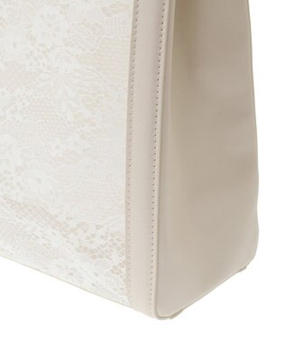 Maison de FLEUR メッシュレーススクエアトートバッグ Ivory