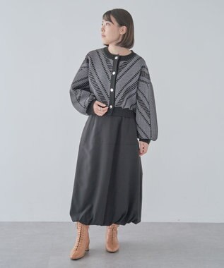 Green Parks ミディ丈バルーンスカート Black