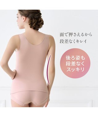 BRADELIS New York 【Yukine inc. 】ゆきねえとろりソフトシルク混ブラキャミ24 とろけるような肌触りで程よく補正 ローズベージュ