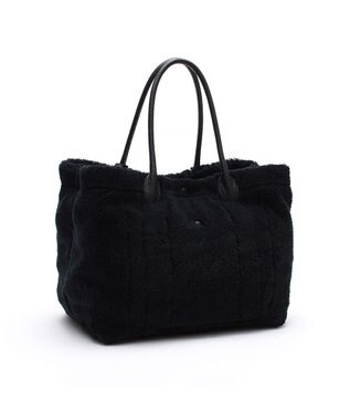 A.D.M.J. 【もこもこ】オスカー/コード刺しゅうキューブトート34cm(Dカン＋) PITCH BLACK