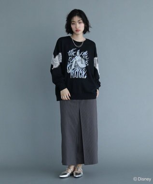 Green Parks VILLAINS/レースドッキングプリントスウェット White