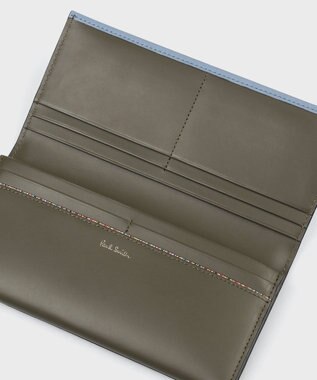 Paul Smith クロップドロゴ 長財布 サックスブルー