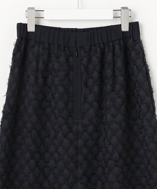 自由区 L 【セットアップ対応】ワッシャーカットジャカード スカート ミッドナイト