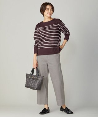 J.PRESS LADIES バスクボーダー カットソー パープル系1