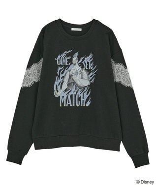 Green Parks VILLAINS/レースドッキングプリントスウェット White