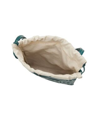 genten サスカットバスケット ショルダーバッグ ブルーグリーン