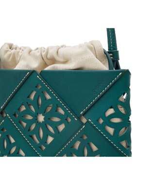 genten サスカットバスケット ショルダーバッグ ブルーグリーン