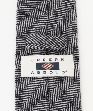 JOSEPH ABBOUD 【イタリア素材・日本製】ヘリンボーンレジメンタルジャカード ネクタイ ライトグレー系1