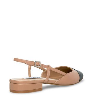 STEVE MADDEN BELINDA バイカラーフラットパンプス タン