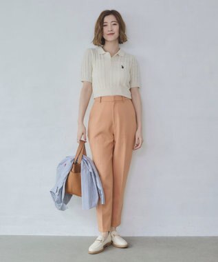 WEGO 別注USPOLO　ケーブルニットポロ ホワイトアイボリー