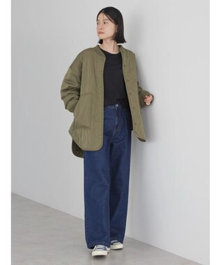 AMERICAN HOLIC キルポカリブ付きキルティングブルゾン Khaki