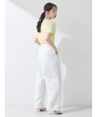 earth music&ecology サイドリボンラインパンツ（Ｏｆｆ　Ｗｈｉｔｅ） Off White