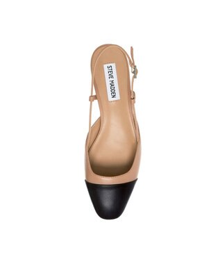 STEVE MADDEN BELINDA バイカラーフラットパンプス タン
