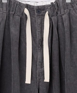 J.PRESS YORK STREET 【UNISEX】コーデュロイ 2タックワイドパンツ ライトグレー系