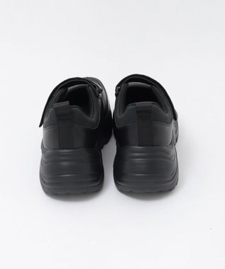 WEGO 厚底ベロクロストラップシューズ ブラック