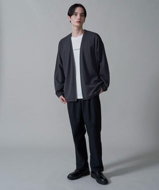 WEGO カルゼアンサンブルカーディガン（LS） ブラック中濃色