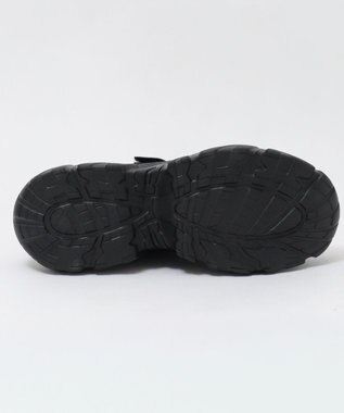 WEGO 厚底ベロクロストラップシューズ ブラック