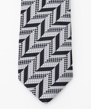 JOSEPH HOMME ビッグヘリンボン　ネクタイ ブラック系7