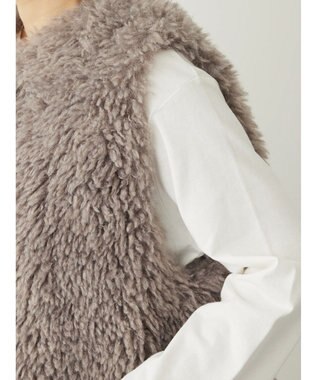 Green Parks ・ＥＬＥＮＣＡＲＥ　ＤＵＥ　シープファーベスト Gray Beige